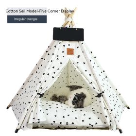 Pet Tent Cat House Removable And Washable Kennel Cat Villa Semi-enclosed Insulation Cat Nest Foldable Cat Tents (Option: Style O-S)