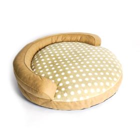 Large Pet Supplies In Kennel (Option: Polka Dot Khaki-75x32CM)