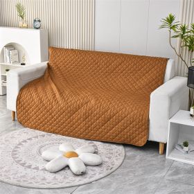 Pet Warm Waterproof Brushed Sofa Cushion (Option: Camel-50x80cm)