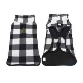 Coat Vest Polar Fleece Winter Thickened Jarre Aero Bull (Option: Black And White Plaid-5XL)