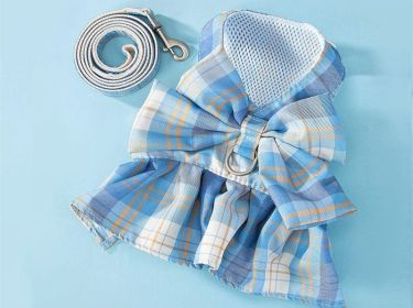 Dog Skirt Hand Holding Rope Small And Medium Pet Supplies (Option: Dual purpose glacier blue-M)