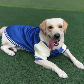 Baseball Uniform Pet Clothing Medium Large Dog Golden Retriever Labrado (Option: Blue-M)