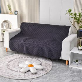 Pet Warm Waterproof Brushed Sofa Cushion (Option: Black-80x230cm)