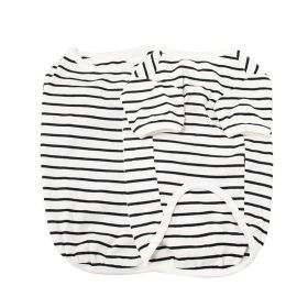 Pet Clothing Cotton Small Dog Jarre Aero Bull (Option: Black And White Stripes-XL)