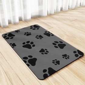 Pet Feeding Mat Dogs And Cats Placemat Washable And Reusable Dog Training Absorbent Urine Pad Quick-drying (Option: Paw Black-M 30x50cm)