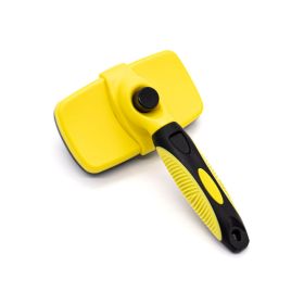 Minimalist Pet Specific Plastic Comb Brush (Option: Yellow-Large)