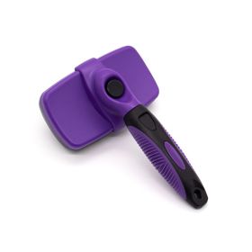 Minimalist Pet Specific Plastic Comb Brush (Option: Purple-Large)