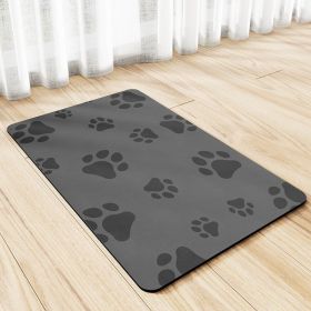 Pet Feeding Mat Dogs And Cats Placemat Washable And Reusable Dog Training Absorbent Urine Pad Quick-drying (Option: Paw Gray-M 30x50cm)