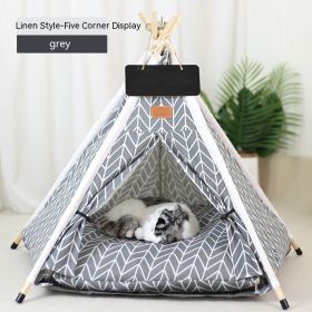 Pet Tent Cat House Removable And Washable Kennel Cat Villa Semi-enclosed Insulation Cat Nest Foldable Cat Tents (Option: Style G-L)