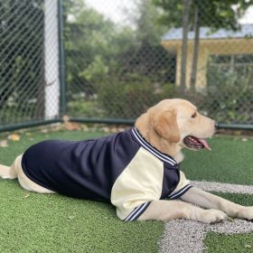 Baseball Uniform Pet Clothing Medium Large Dog Golden Retriever Labrado (Option: Navy Blue-6XL)