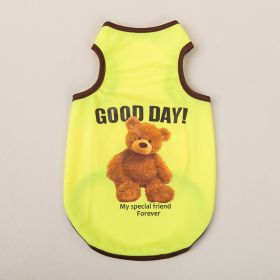 Breathable Thin Pet Clothes Summer Puppy Clothes Cat Clothes Dog Vest (Option: Yellow-XXL)