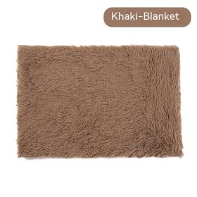 Pet Blanket Dog Bed Cat Winter Thermal Blanket (Option: Khaki Blanket-XXL)