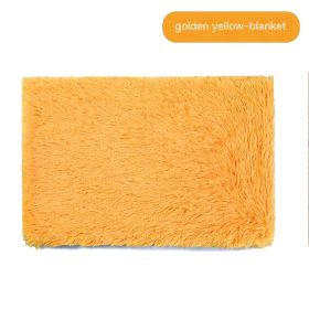 Pet Blanket Dog Bed Cat Winter Thermal Blanket (Option: Golden Yellow Blanket-L)