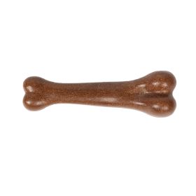 Pet Beef Flavor Simulation Bone Bite-resistant Molar Interactive Reward Molar Toy (Option: Brown-18cm)